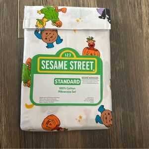 Sesame Street HALLOWEEN pillowcase set /2 Elmo Cookie Monster Big Bird NEW